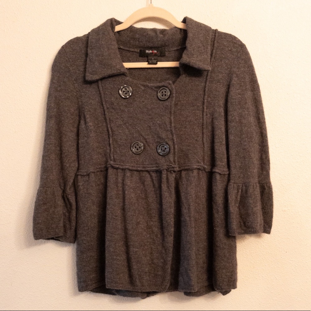 Style & Co. Peplum Peacoat Style Sweater
